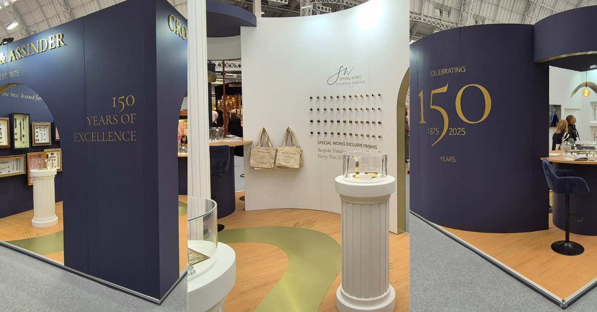A Crofts & Assinder stand at a trade show
